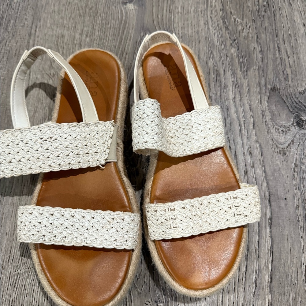 Elegant Cream Woven Sandals